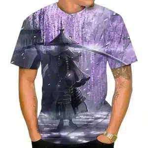 Lone Samurai in Wisteria Blossoms T-Shirt