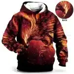 Majestic Phoenix Blaze Fire 3D Print Hoodie