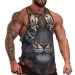 Majestic Tiger Focus 3D Print Workout Tank Top