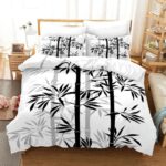 Monochrome Bamboo Design Bedding Set