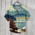 Mount Fiji Serene Landscape Print Hawaiian Shirt