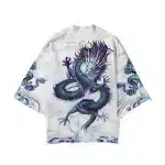 Mystic Blue Dragon Modern Warrior Kimono Shirt