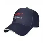 Navy Katana Samurai Sword Baseball Cap