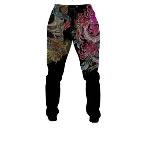 Oni Demon Art Chrysanthemum Joggers