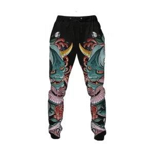 Oni Demon Japanese Folklore Design Joggers