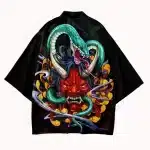 Oni Demon Warrior and Serpent Snake Kimono