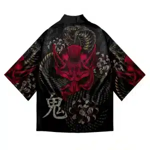 Oni Mask and Serpent Samurai Warrior Kimono