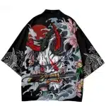 Oni Samurai Warrior Streetwear Black Kimono