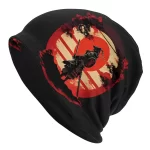 Powerful Samurai Warrior Red and Black Beanie