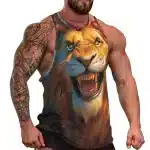 Roaring Lion Majesty 3D Print Workout Tank Top