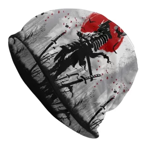 Samurai Warrior Artwork Japan Flag Beanie