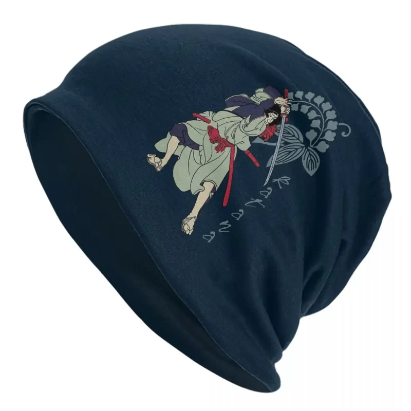 Samurai Warrior Traditional Artwork Navy Beanie