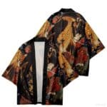 Samurai and Golden Carp Artwork Kimono