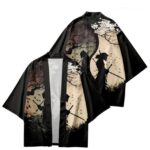 Shadow Samurai Warrior Black Kimono Shirt