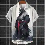 Stoic Bear Samurai Warrior Hawaiian Shirt