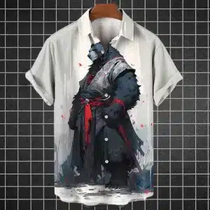 Stoic Bear Samurai Warrior Hawaiian Shirt