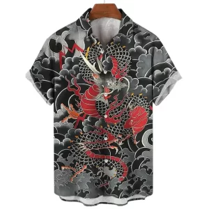 Stormy Thundercloud Dragon Hawaiian Shirt