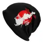 Sunset Samurai Silhouette Black Beanie