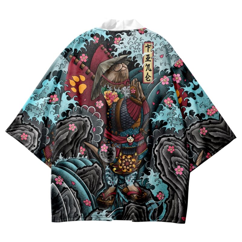 Tanuki Samurai Warrior Japanese Artwork Kimono