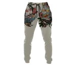 Tattoo Japanese Oni Demon White Joggers