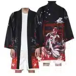 Vibrant Koi Fish and Torii Gate Kimono