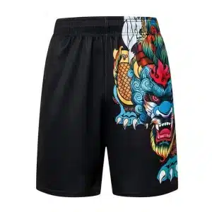 Vibrant Mythical Dragon Beast Gym Shorts