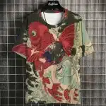 Vintage Samurai and Koi Ukiyo-e T-Shirt