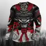 Warrior Spirit Oni Mask Long Sleeve Shirt