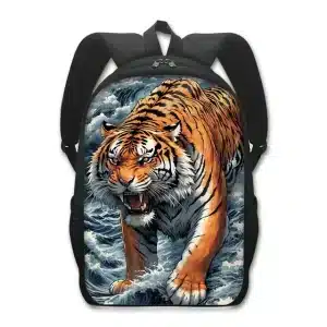 Waves Majestic Tiger Japanese Art Backpack