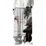 White and Black Samurai Spirit Joggers