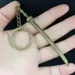 Antique Bronze Samurai Katana Sword Keychain