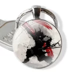 Brushstroke Art Dynamic Samurai Warrior Keychain