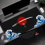 Bushido Samurai Katana Rising Sun Mouse Pad Desk Mat