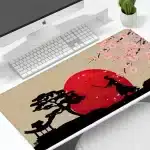 Cherry Blossom Samurai Sunset XXL Mouse Pad Desk Mat