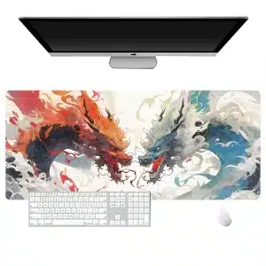 Clash of Fire and Ice Dragons XXL Mouse Pad Desk Mat