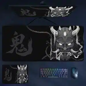 Dark Samurai Shadow Oni Gaming Mouse Pad Desk Mat