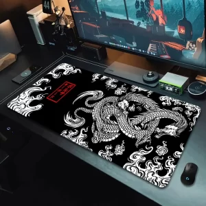 Dragons and Red Seal Gaming Large Mouse Pad Desk Mat