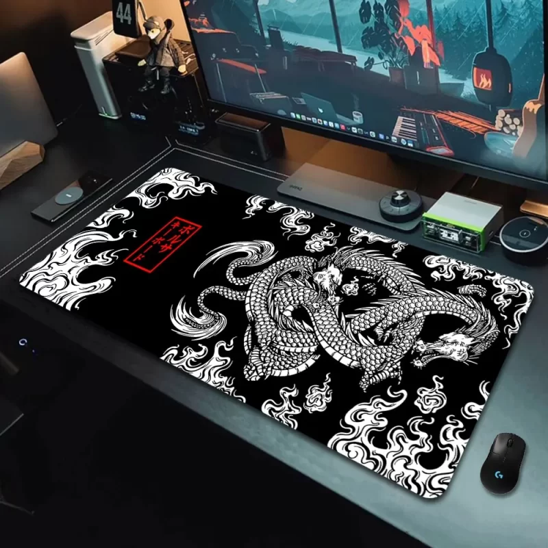 Dragons and Red Seal Gaming Large Mouse Pad Desk Mat