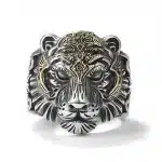 Golden Tribal Accents Majestic Lion Ring