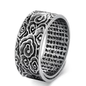 Intricate Cloud Scroll Band Ring