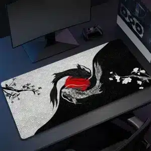 Japanese Art Koi Fish & Sakura Mouse Pad Desk Mat