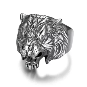 Majestic Beast Tiger Head Ring