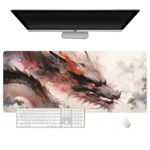 Powerful Dragon Art Fiery Mist XXL Mouse Pad Desk Mat