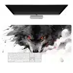 Powerful Lone Wolf Art Lone XXL Mouse Pad Desk Mat