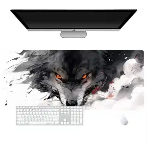 Powerful Lone Wolf Art Lone XXL Mouse Pad Desk Mat