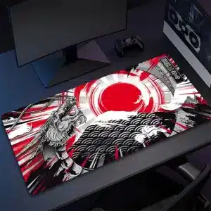 Red Sun & Samurai Dragon XXL Mouse Pad Desk Mat