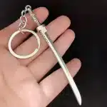 Silver-Plated Samurai Katana Sword Keychain