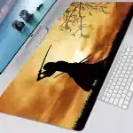 Sunset Samurai Warrior Silhouette Mouse Pad Desk Mat