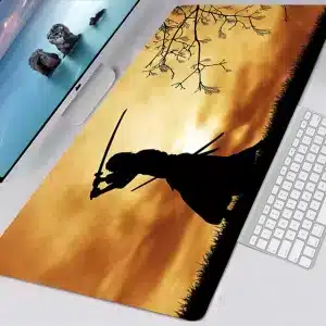 Sunset Samurai Warrior Silhouette Mouse Pad Desk Mat