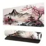 Watercolor Japanese Landscape XXL Mouse Pad Desk Mat